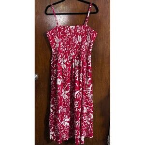 Old Navy Women's sz XL Floral Print Smocked Fit & Flare Midi Dress